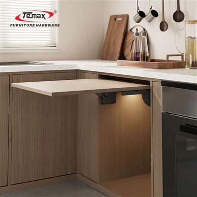 TEMAX pliye etajè charnyèr lou 40 kg sipò leve fèmen mou DB5017TS